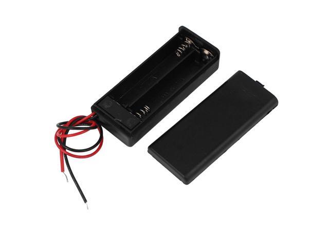 2 x AAA Battery Holder Enclose Case Box Switch Wires 3V Output Black