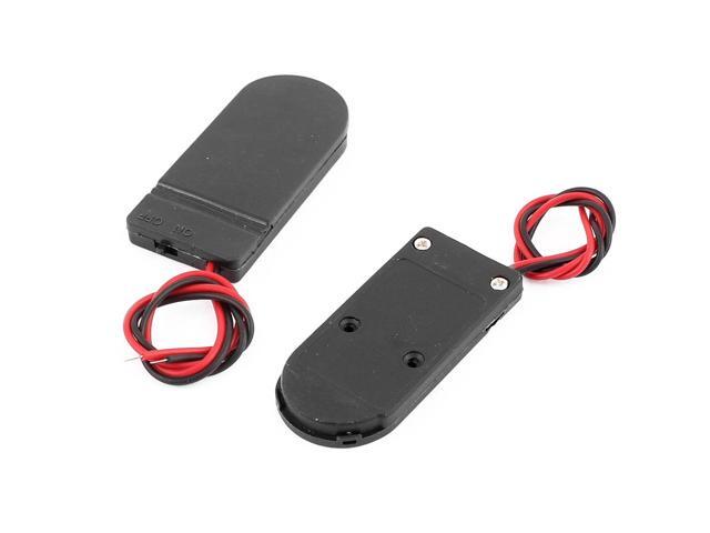 2 x 3V CR2032 Cell Button Battery Holder Battery Cell Case w Switch 6 Pcs