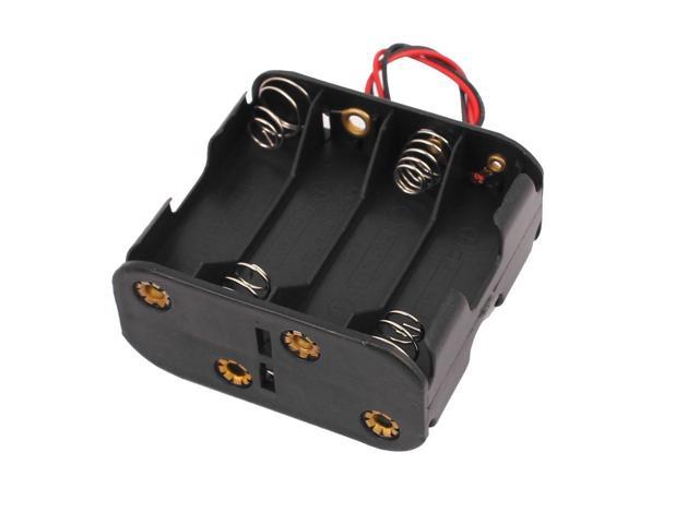 Photos - Power Tool Battery Unique Bargains Two Layers 8 x 1.5V AA Batteries Battery Holder Case Box w Wire Leads Blac 