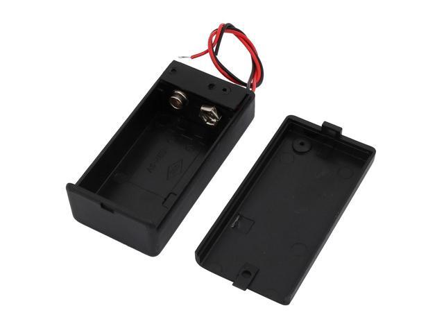 4Pcs Dual Wires Battery Covered Holder Box Case w ON/OFF Switch for 9V Batteries