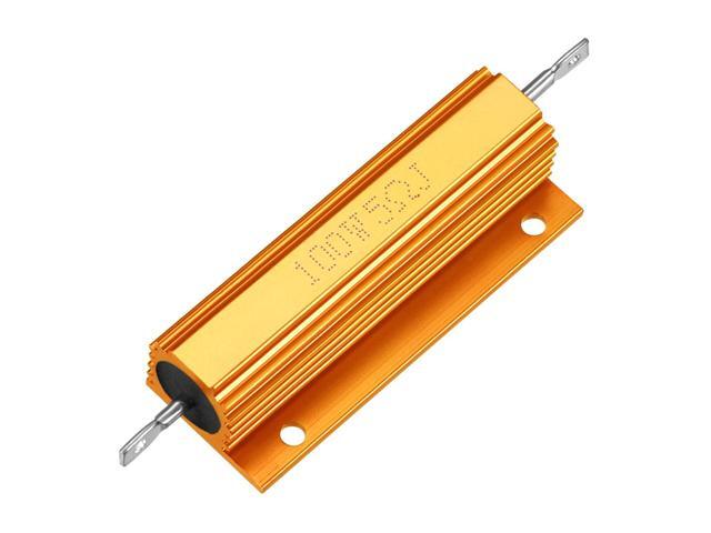 Aluminum Case Resistor 100W 5 Ohm Wirewound Yellow for LED Replacement Converter