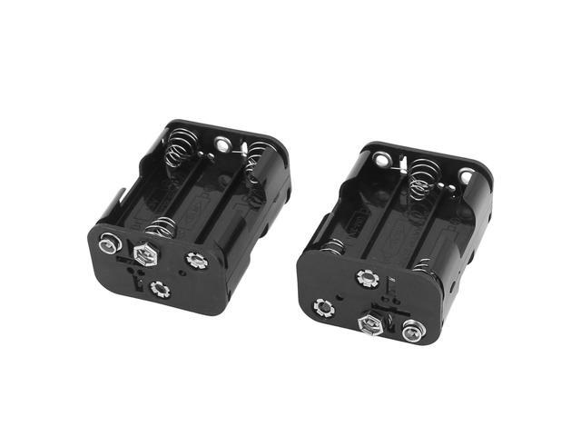 10Pcs Black Double Side 6 x 1.5V AA Battery Holder Storage Case Box