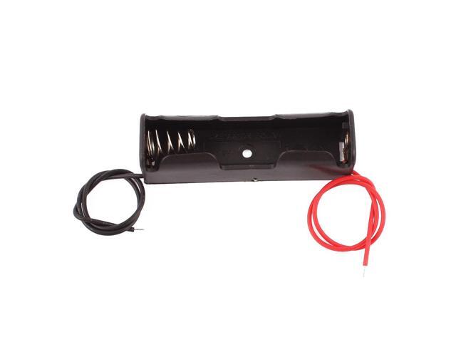 10 Pcs Double Wires Battery Box Open Holder Storage Case Black for 1 x 1.5V AA Batteries