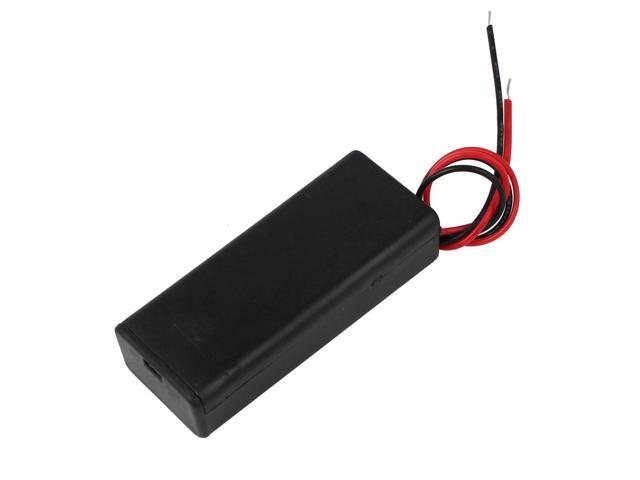 2 x AAA Battery Holder Enclose Case Box Switch Wires 3V Output Black