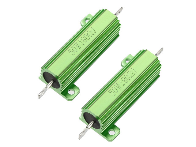 50W 180 Ohm 5% Aluminum Housing Resistor Screw Chassis Mounted Aluminum Case Wirewound Resistor Load Resistors Green 2 pcs