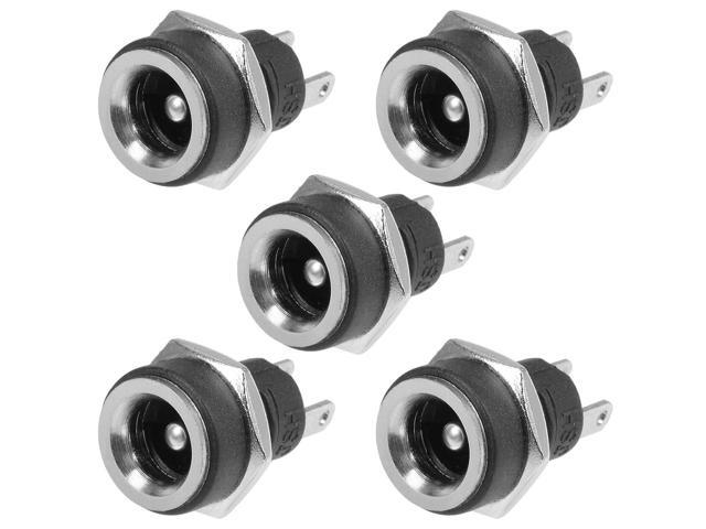 2.1mmx5.5mm DC Power Jack Female DC 30V Panel Mount Connector Socket 5pcs