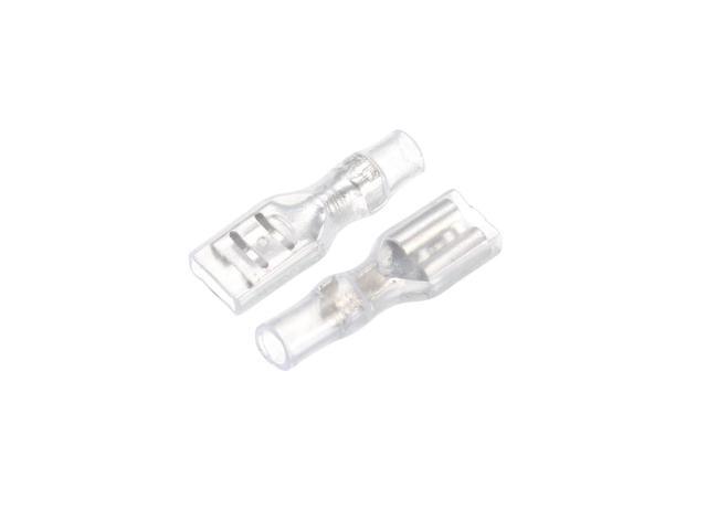 100pcs 4.8mm Quick Splice Wire Terminals Female Spade Connector with Insulating Sleeve
