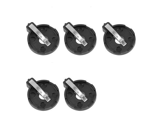 5 Pcs CR2032 CR2025 CR2016 Horizontal Coin Button Battery Holder Black Container Case