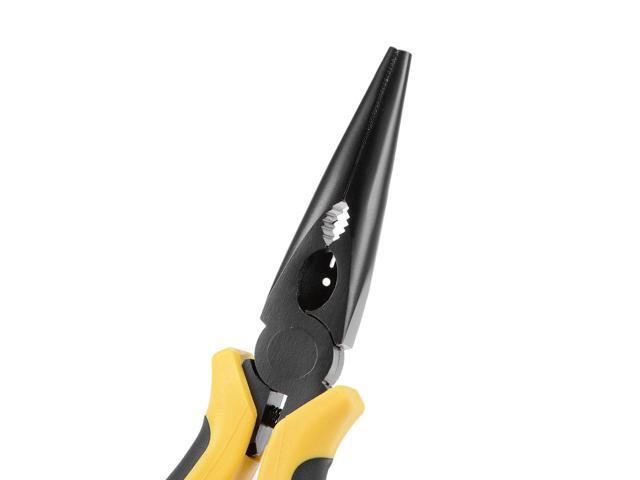 Needle Nose Pliers 6-Inch with Side Cutter, Forged from Chrome-Vanadium Steel, Black Phosphate