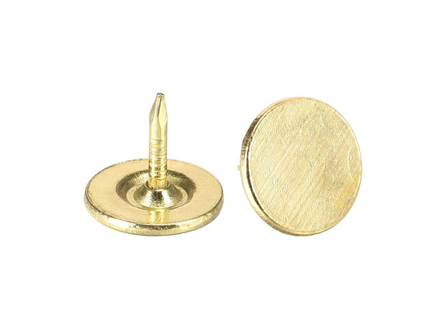 Upholstery Nails Tacks 11mmx10mm Flat Head Furniture Nail Gold Tone 50 Pcs