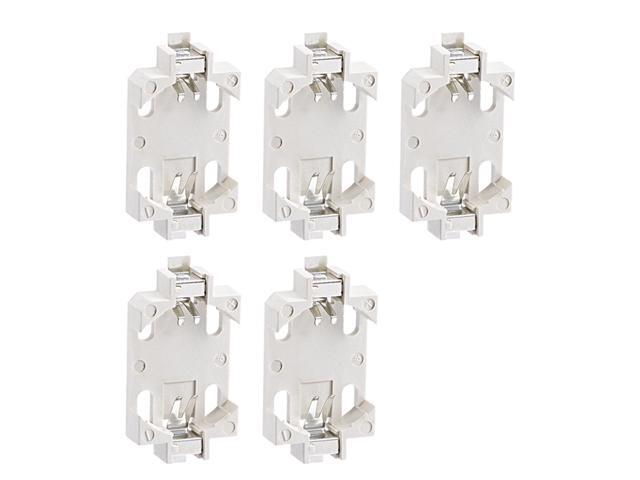 5 Pcs CR2032 CR2025 CR2016 Horizontal Coin Button Battery Holder White Container Case
