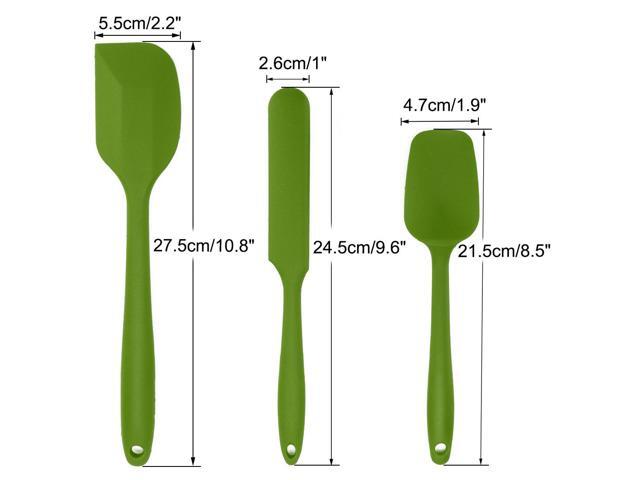 Silicone Spatula Set 3 Pcs Heat Resistant Non-scratch Kitchen Turner Non Stick Spatulas for Baking Scraping Green