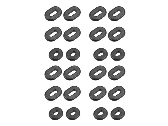 Side Cover Grommet Single Side Rubber Oval Washer for Motorcycle 4Set