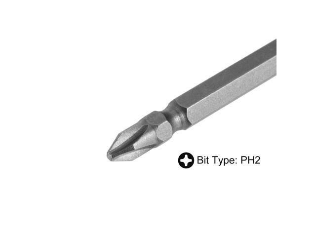 1/4inch Hex Shank 150mm Length Magnetic Screwdriver SL6/PH2 Slotted-Phillips Double-Head Screwdriver Bits S2 Alloy Steel