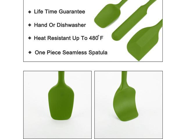Silicone Spatula Set 3 Pcs Heat Resistant Non-scratch Kitchen Turner Non Stick Spatulas for Baking Scraping Green