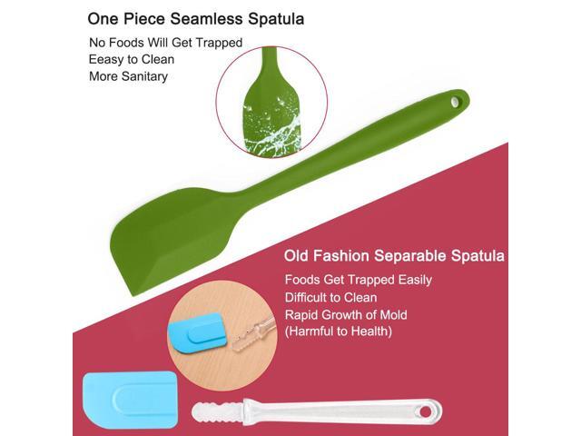 Silicone Spatula Set 3 Pcs Heat Resistant Non-scratch Kitchen Turner Non Stick Spatulas for Baking Scraping Green