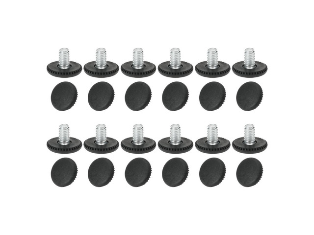 M8 x 10 x 25mm Leveling Feet Adjustable Leveler Floor Protector for House Furniture Chair Table Desk Leg 24pcs