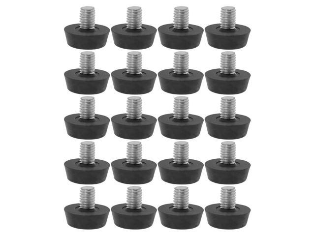M8 x 10 x 22mm Furniture Glide Leveling Feet Adjustable Leveler Floor Protector for Table Desk Cabinet Leg 20pcs