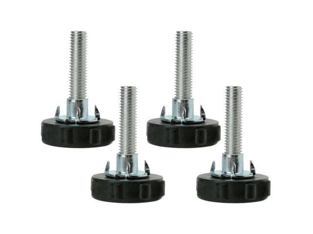 M10 x 50 x 42mm Screw on Furniture Glide Leveling Feet Floor Protector Adjuster Pad with T-nuts for Machine Sofa Leg 4pcs