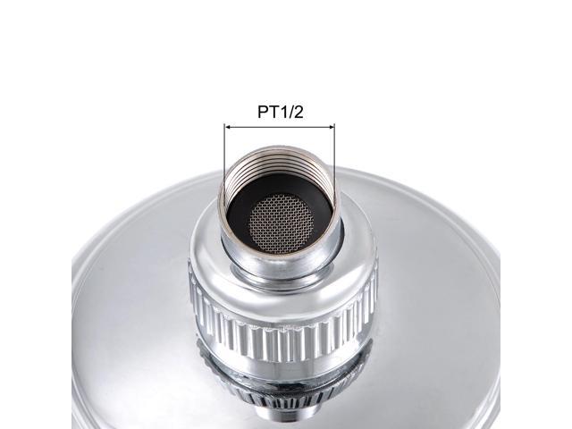 High Pressure Shower Head - 3.8 Inch Fixed Chrome Showerhead - Adjustable Metal Swivel Ball Joint