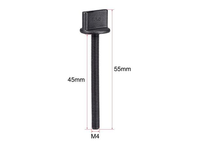 M4 x 45mm Thumb Screw Bolt Hand Driven Spade Nylon Plastic Screws Metric Thread for RC Model Aircraft 10 Pcs