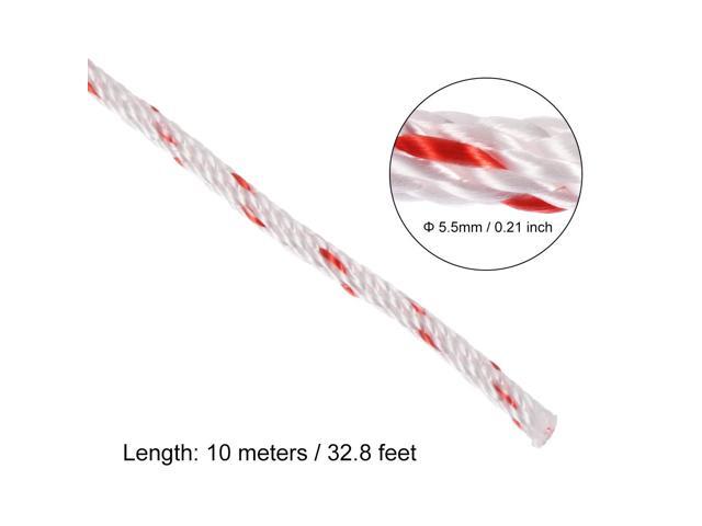 Recoil Starter Rope 5.5mm Dia 10m 32.8ft Polyester Pull Cord for 173F 188F 190F Lawn Mower Trimmer Engine Parts