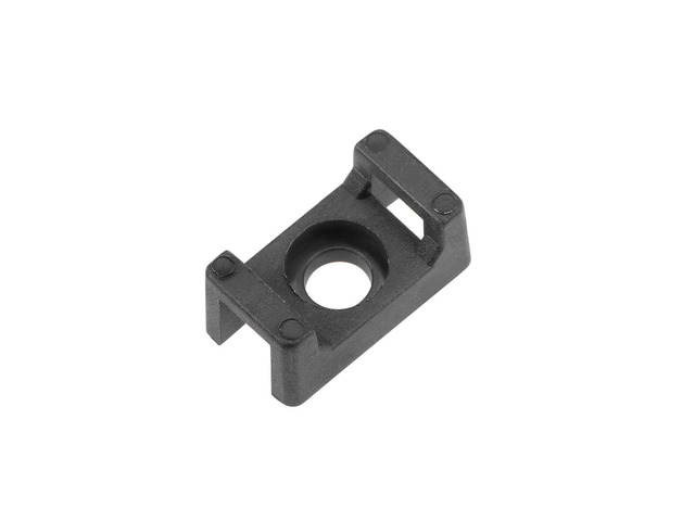 Cable Tie Base Saddle Type Mount Wire Holder Permanently Anchor To Wall Desk 13x7x6mm Black 50pcs