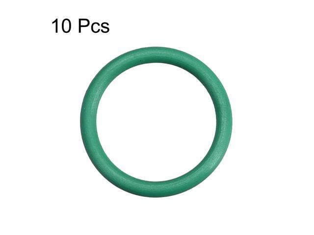 Fluorine Rubber O Rings, 14mm OD, 11mm Inner Diameter, 1.5mm Width, Seal Gasket Green 10Pcs