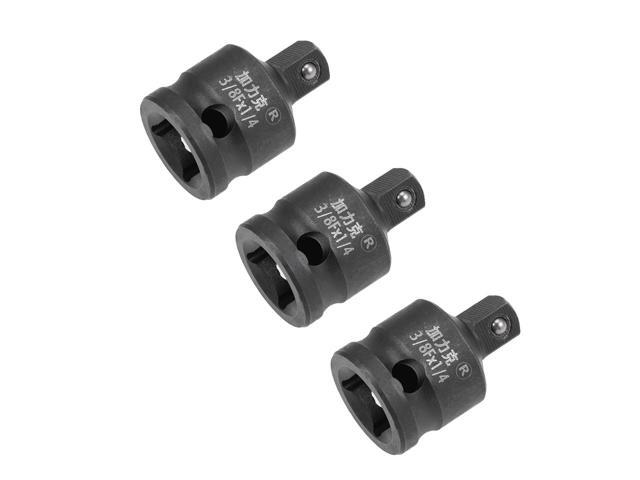 Impact Socket Adapter and Reducer 3/8-Inch F To 1/4-Inch M Cr-Mo Steel 3 Pcs