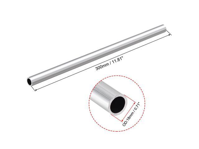 6063 Aluminum Round Tube 300mm Length 18mm OD 14mm Inner Dia Seamless Aluminum Straight Tubing