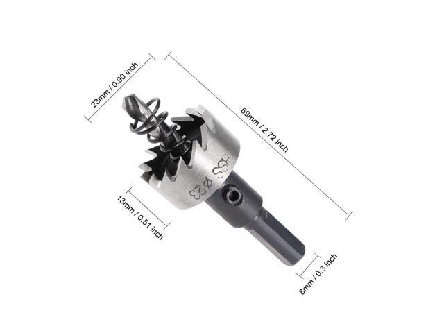2 Pcs 23mm HSS Drill Bit Hole Saw for Stainless Steel Metal Alloy Wood