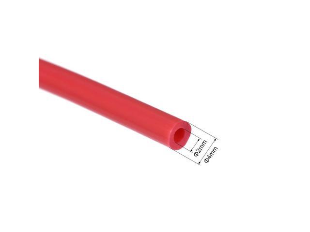 PTFE Tube 3.2Ft - ID 2mm X OD 4mm Fit 1.75 Filament for 3D Printer Red