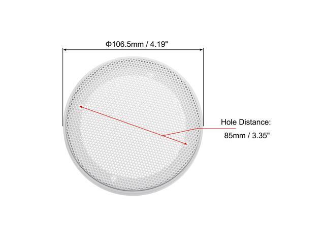 Speaker Grill Cover 3 Inch 106.5mm Mesh Decorative Circle Subwoofer Guard Protector White 2pcs