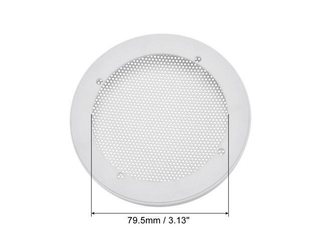 Speaker Grill Cover 3 Inch 106.5mm Mesh Decorative Circle Subwoofer Guard Protector White 2pcs