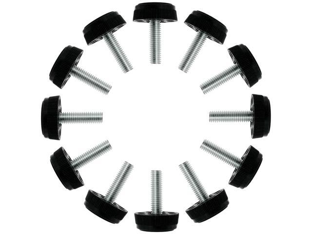 M8 x 28 x 30mm Furniture Glide Leveling Feet Protector for Chair Table Leg 12pcs