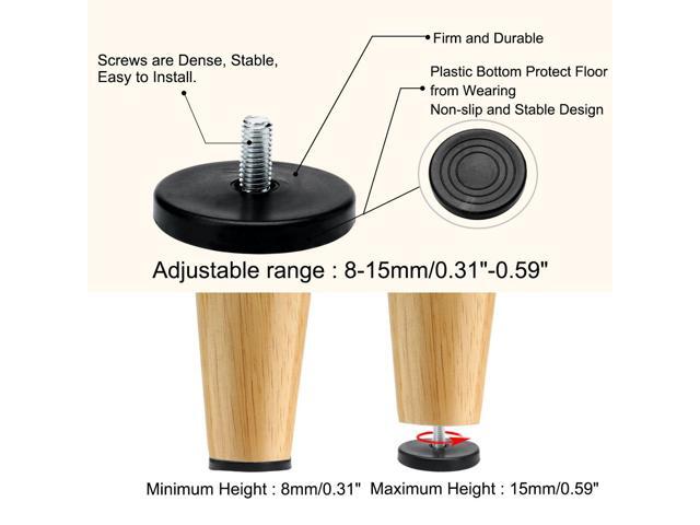 24 Pcs Breuer Chair Foot Floor Glides Single Prong U-Shape Caps 25mm