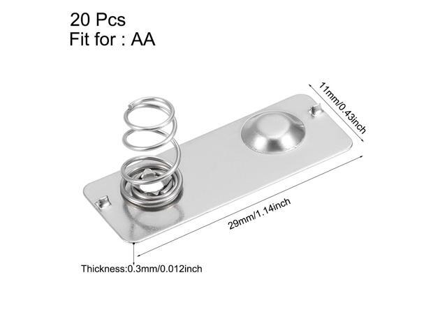 20Pcs AA Battery Negative to Positive Conversion Spring Contact Nickeling Plate 29mmx11mm
