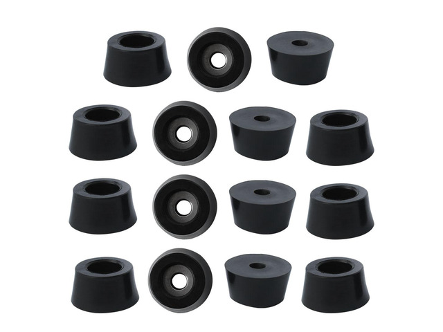15pcs Rubber Feet Bumper Buffer Feet Furniture Chair Table Cabinet Leg Pads Anti-slip with Metal Washer, D25x21xH13mm