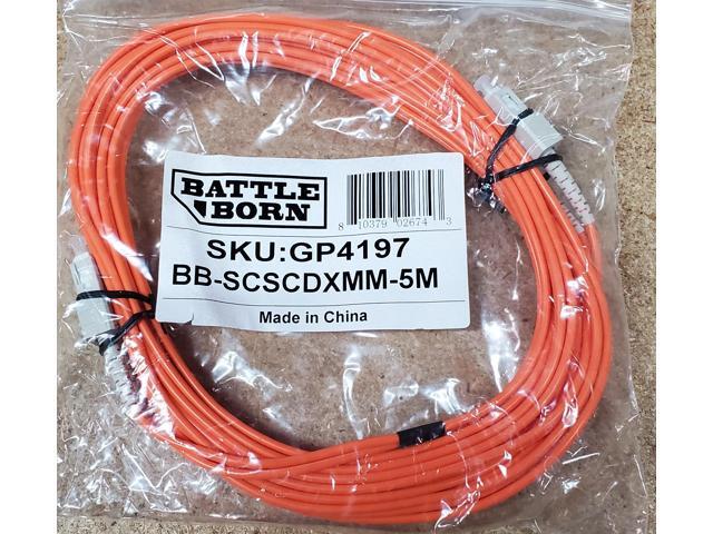 5m (16ft) SC to SC Duplex Multimode 62.5/125 Fiber Optic Patch Cable