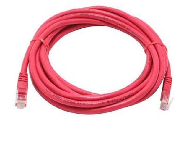 14ft Cat5E Patch Cable Cord 350MHz Red RJ45 w/ Molded Boots - 14 Feet Long
