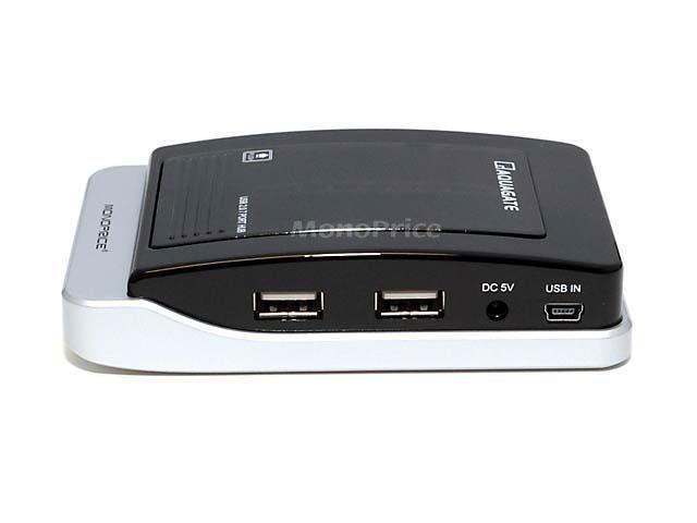 Monoprice USB 2.0 USB Hub, Number of Ports 7 Black Plastic 5328