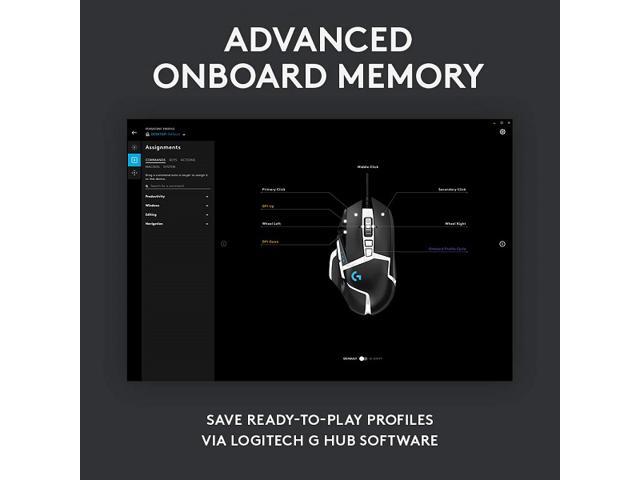 Logitech - G502 HERO SE Wired Optical Gaming Mouse with RGB Lighting - Wired - Black - image 11