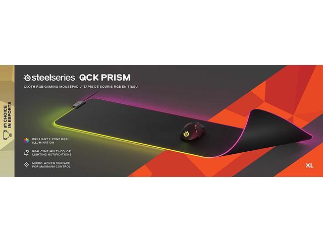 SteelSeries - QcK Prism Cloth Gaming Mouse Pad with 2-Zone RGB Illumination XL - Black - image 6