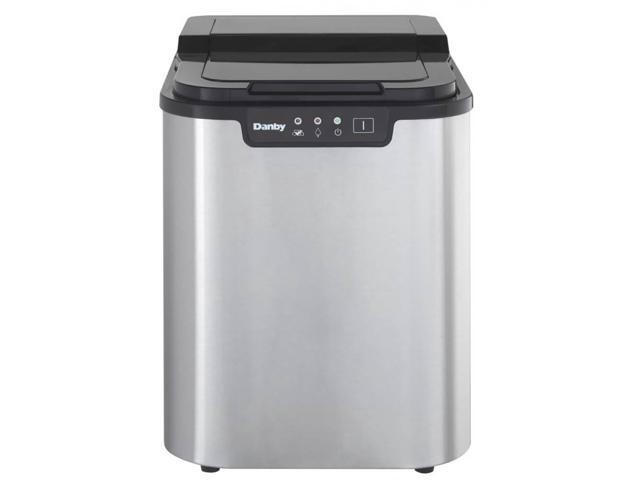 Danby 2-Pound Capacity Electric Self-Cleaning Portable Spotless Steel Ice Maker