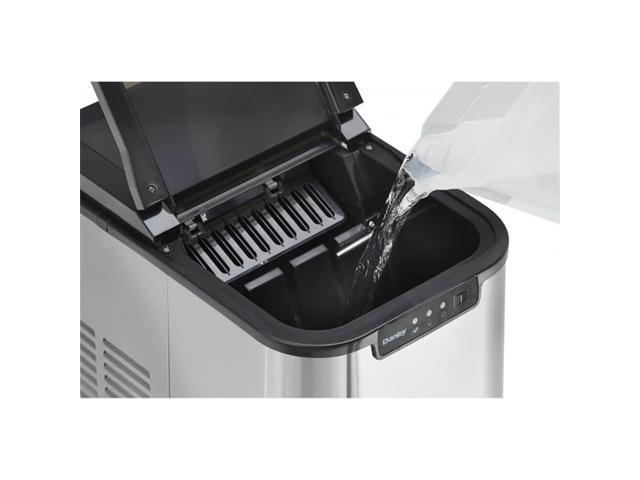 Danby 2-Pound Capacity Electric Self-Cleaning Portable Spotless Steel Ice Maker