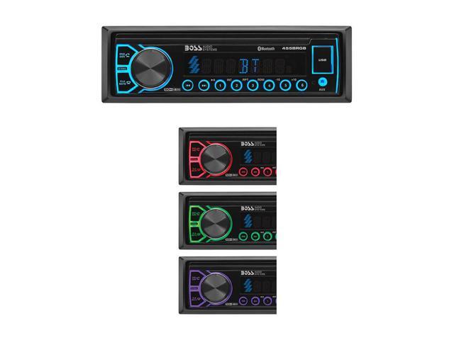BOSS Audio - BOSS Elite Single-DIN Car Stereo, Bluetooth, No CD/DVD Player, AM/FM Radio Receiver, Aux-In, Multicolor Illumination - Black - image 3