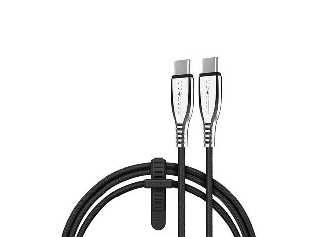 Naztech 15501 6 Ft. Titanium USB-C to USB-C Braided Cable - Black