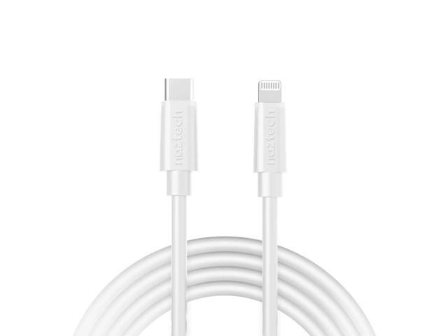 Naztech 15373 12 Ft. Fast Charge USB-C to MFi Lightning Extra Long Cable - White