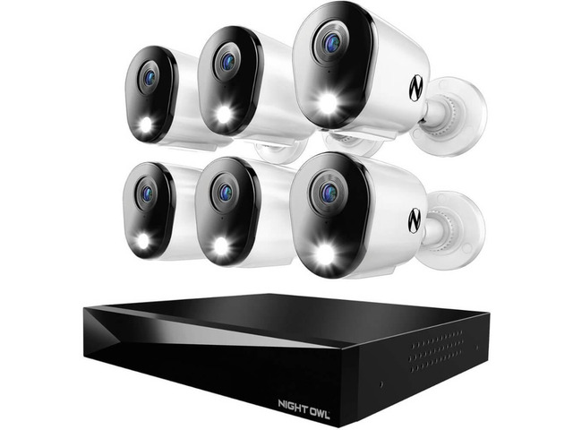 Night Owl FTD8826L 12 Channel 2160p Security System with 2TB DVR - White