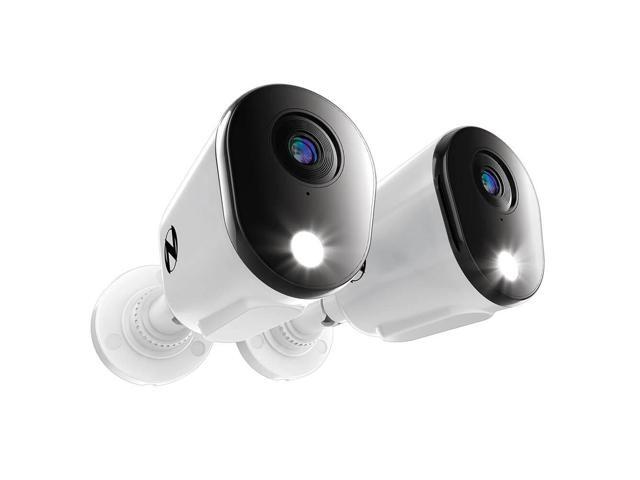 Night Owl CAM2PKFTD4 Wired 2K Deterrence Cameras with 2-Way Audio - 2 Pack